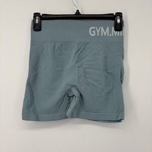 Blue Biker Shorts Women's Medium Scrunch Bum Athletic Gym Lifting